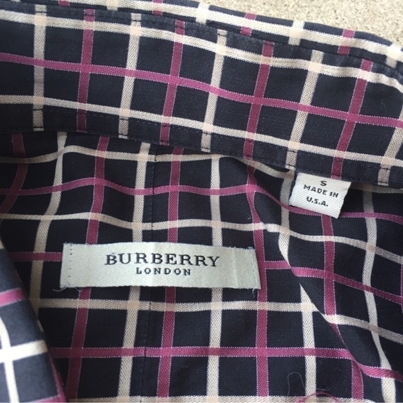 Burberry Plaid Button Down Shirt Mens Small - Picture 3 of 6
